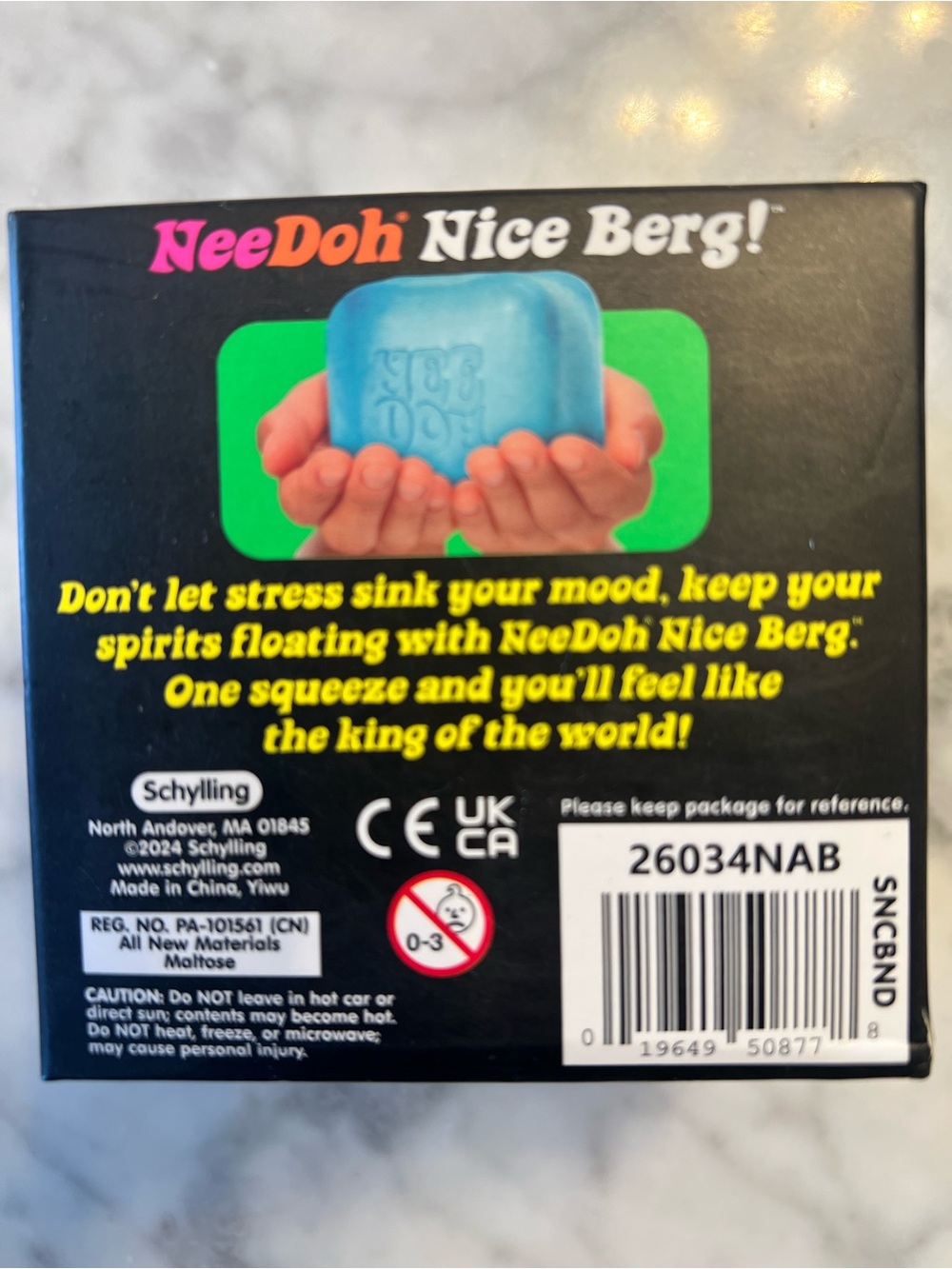 XL Giant Nee Doh Nice Berg Blue Squish Toy - Picture 3 of 3